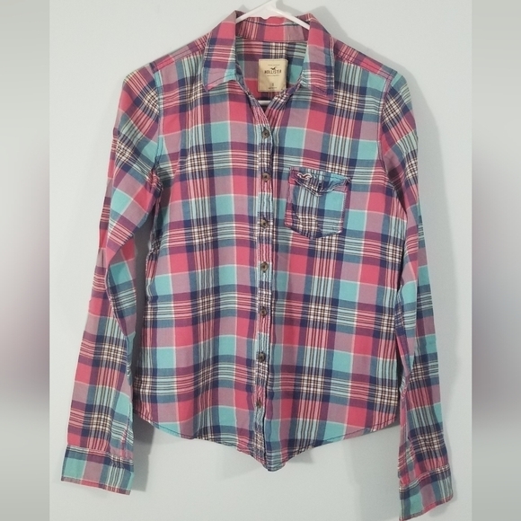 Hollister Flannel Long Sleeved Collared Shirt. Size Small. - Picture 1 of 6
